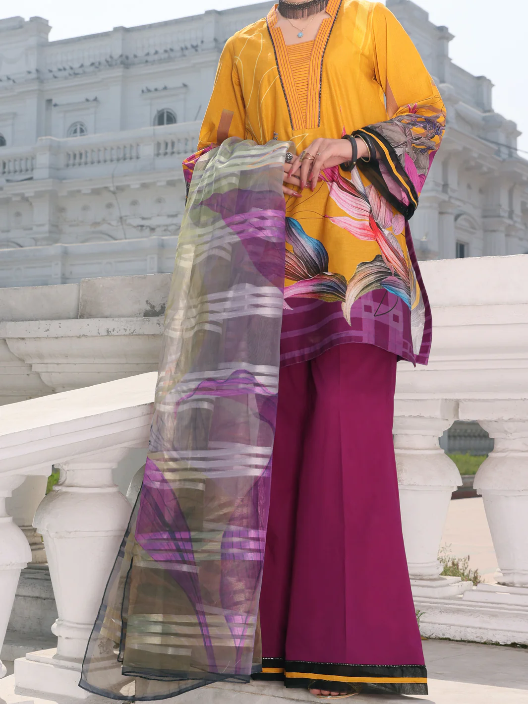 Yellow Lawn 3 Piece Unstitched - ALP-3PS-1128