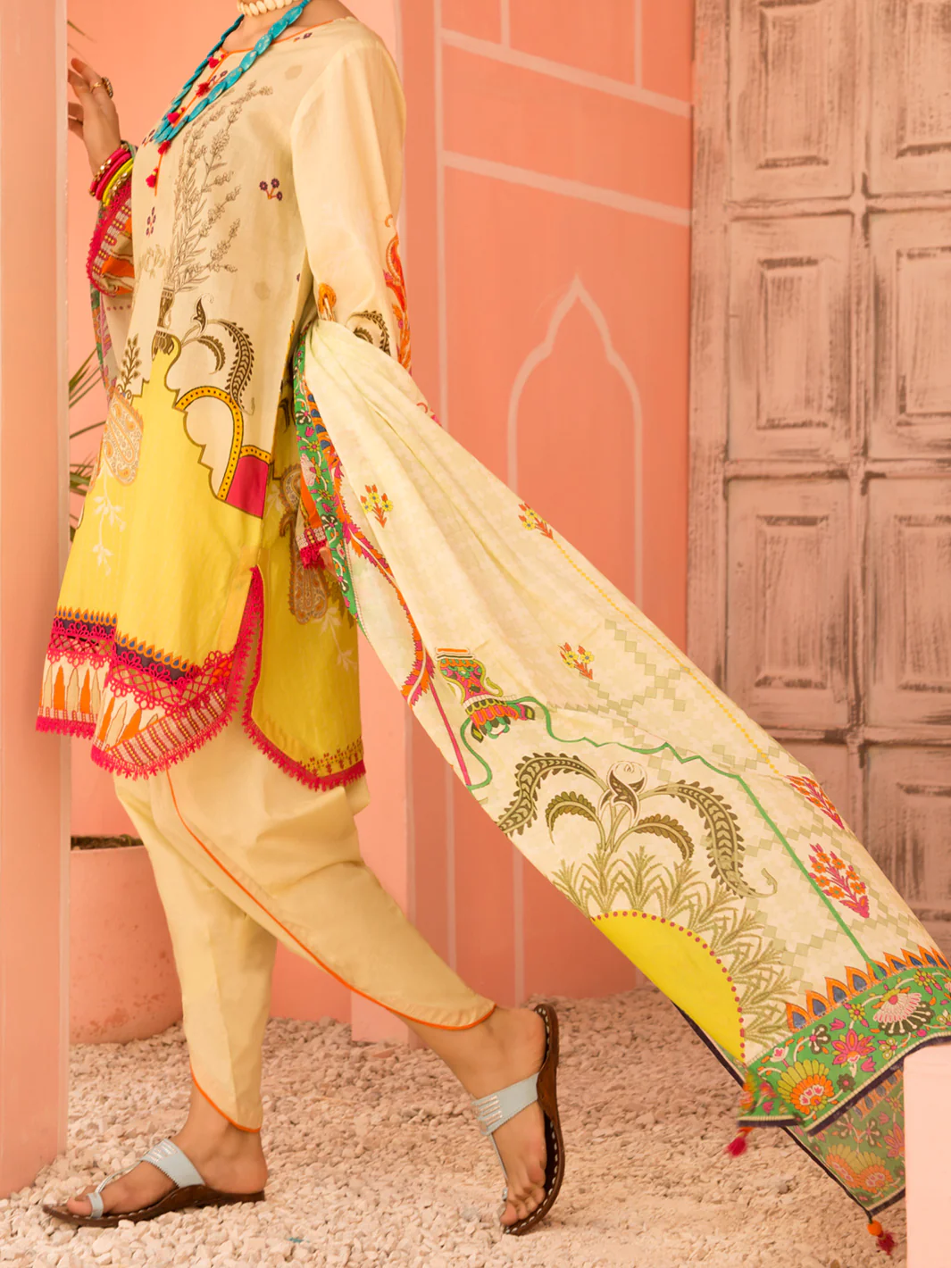 Beige Lawn 3 Piece Unstitched - ALP-3PS-1135