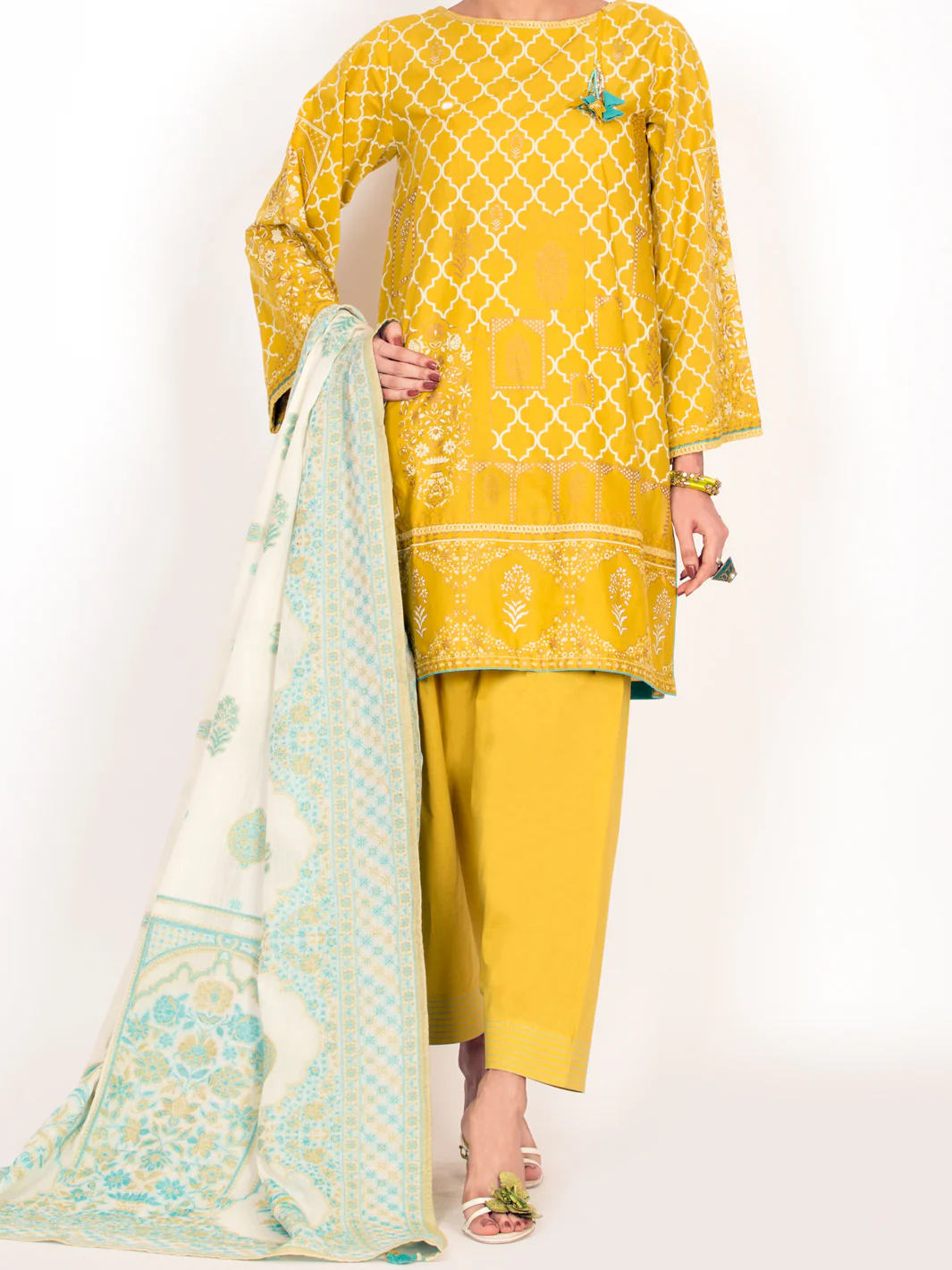Lime Lawn 3 Piece Unstitched - ALP-3PS-1147