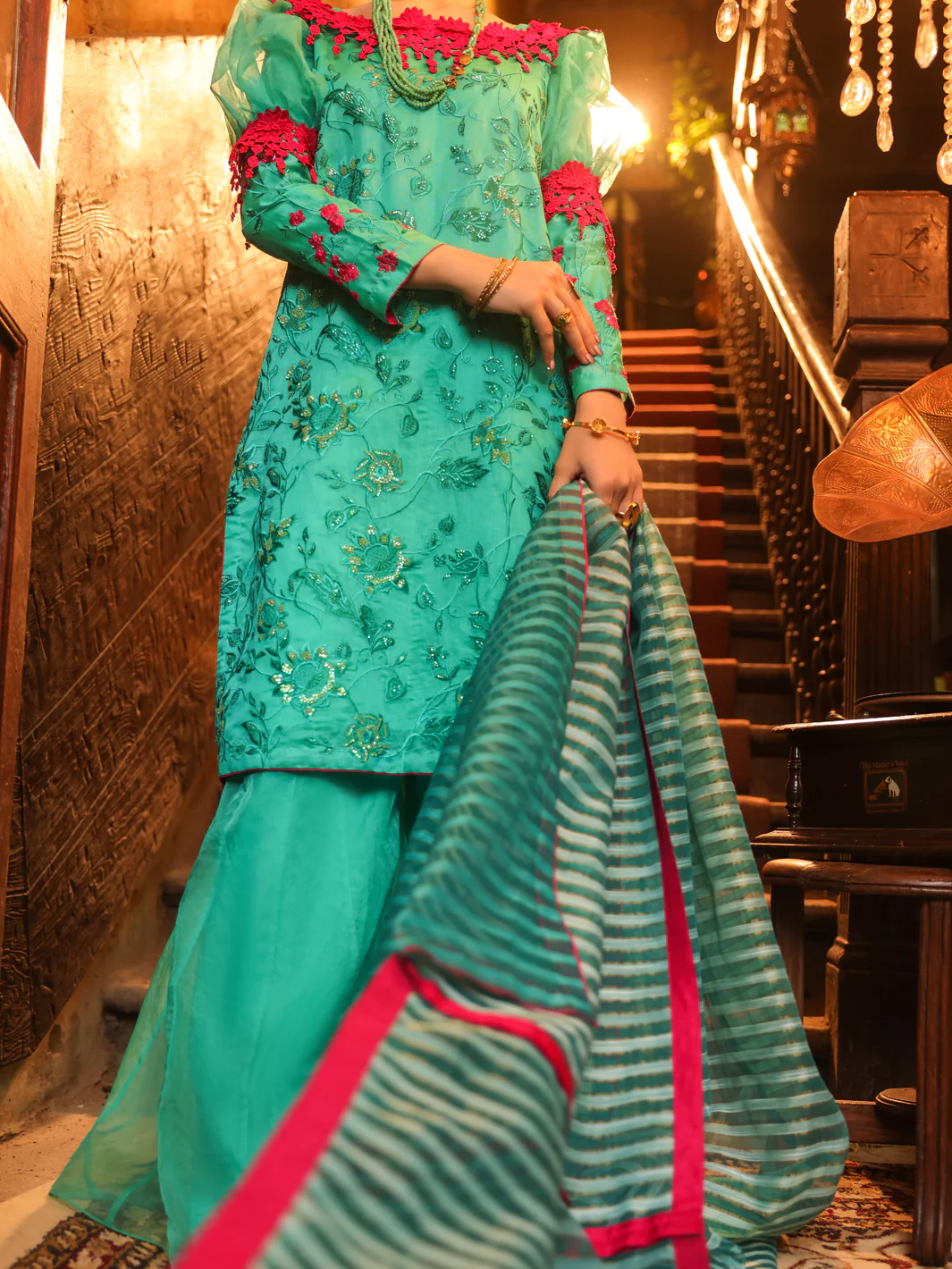 Turquoise Modal 3 Piece Unstitched - ALP-3PS-1288