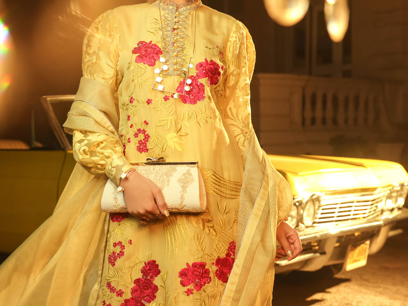 Yellow Mesuri 3 Piece Unstitched - ALP-3PS-1291 - Image 3