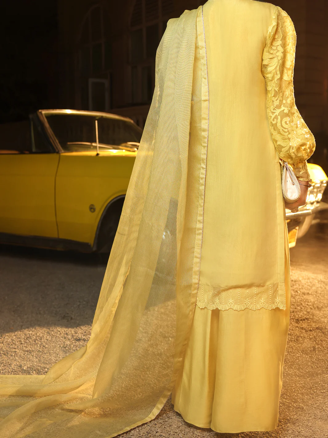 Yellow Cotton Mesuri 3 Piece Stitched - ALP-3PS-1291 - Image 2