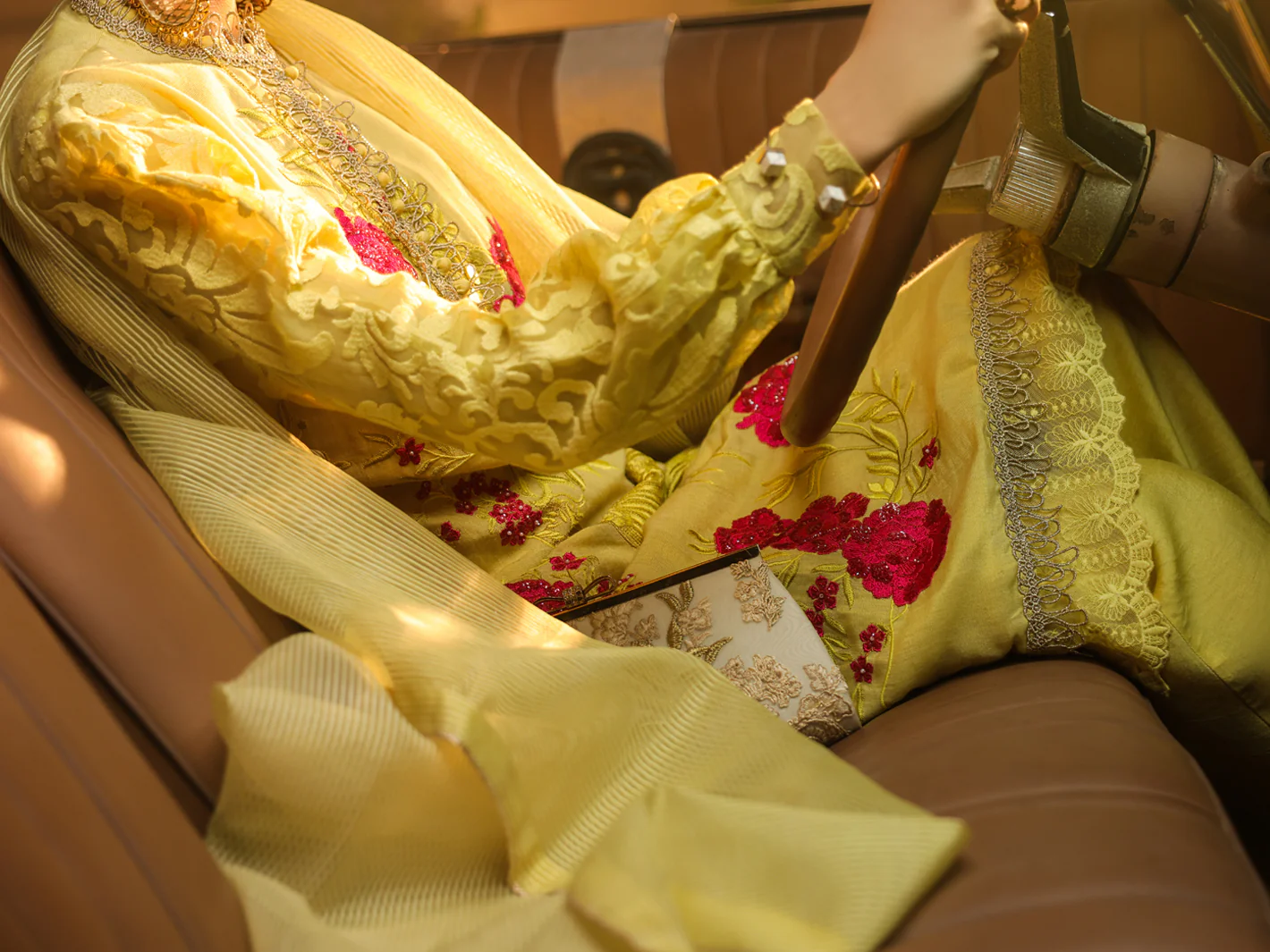 Yellow Cotton Mesuri 3 Piece Stitched - ALP-3PS-1291 - Image 4