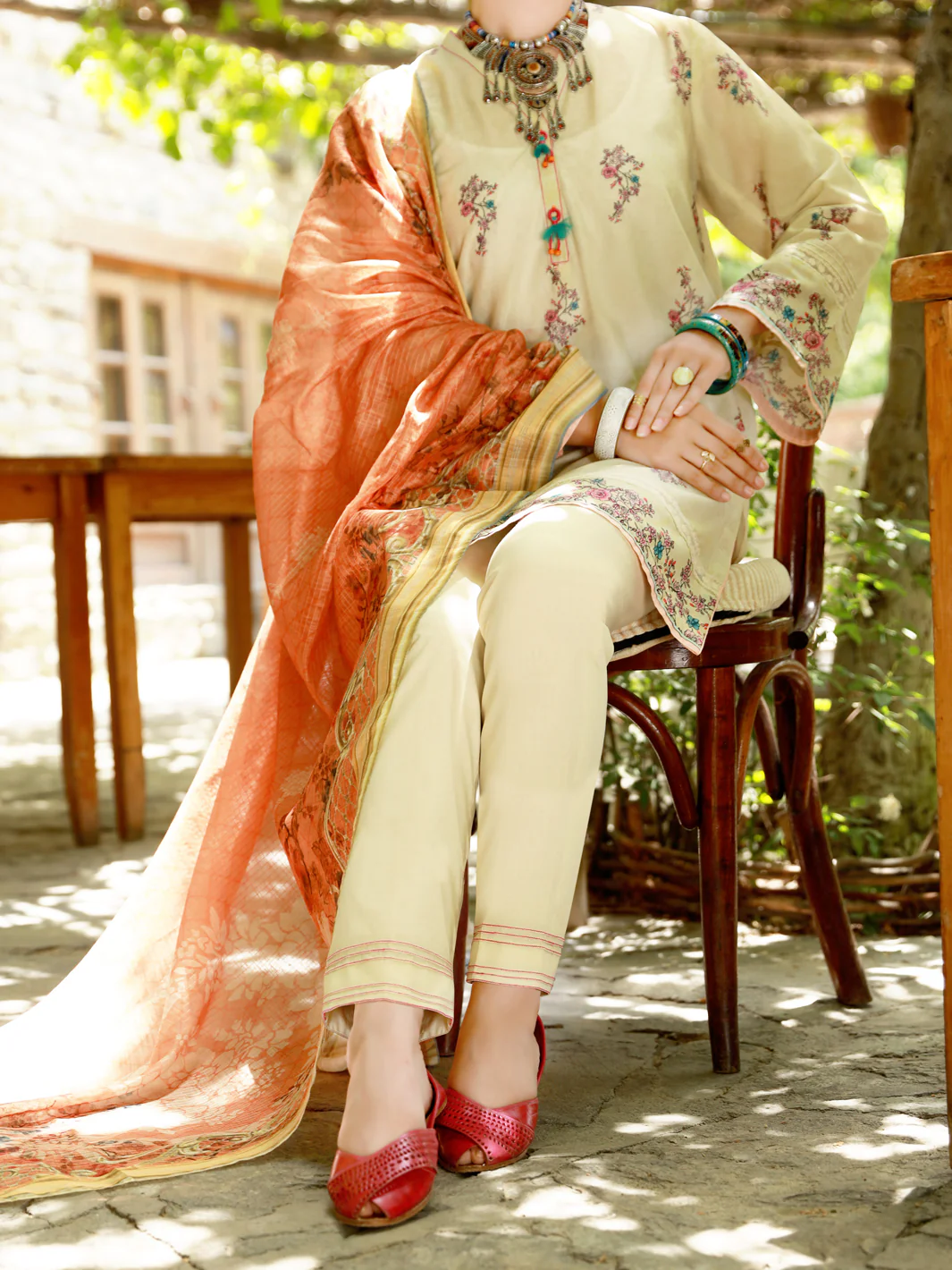 Beige Lawn 3 Piece Unstitched - ALP-3PS-1380 - Image 4