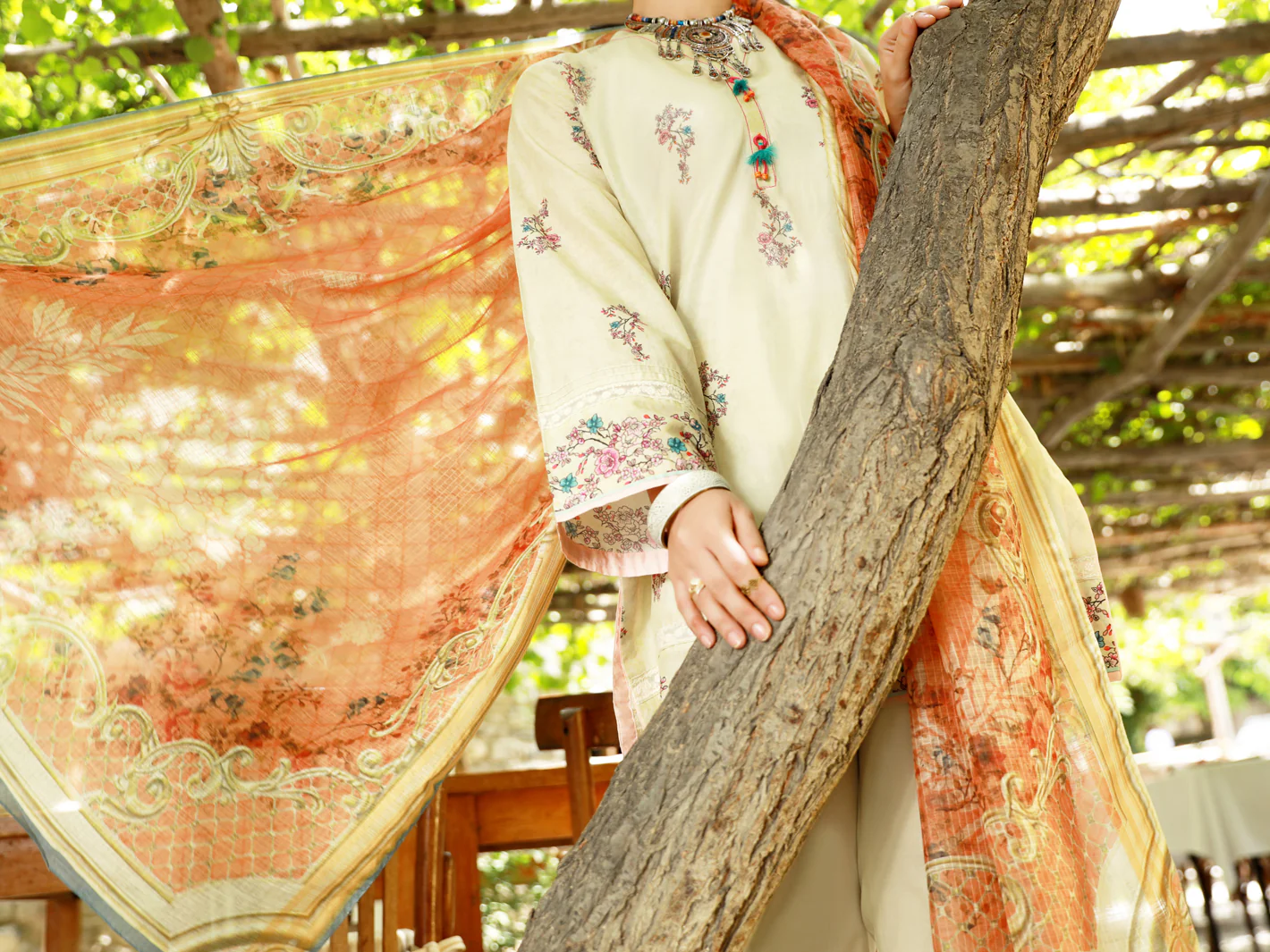Beige Lawn 3 Piece Unstitched - ALP-3PS-1380 - Image 5