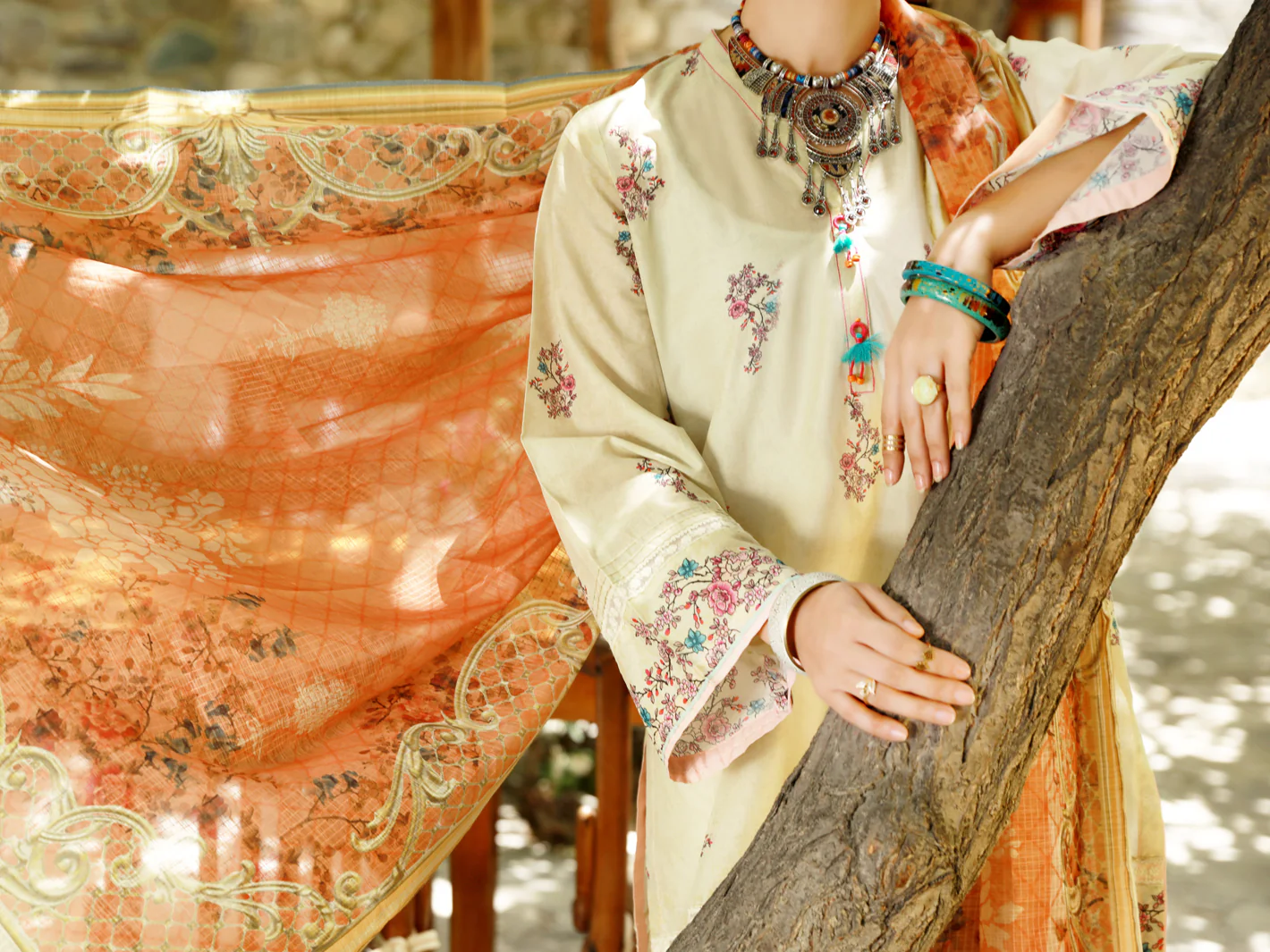 Beige Lawn 3 Piece Stitched - ALP-3PS-1380 - Image 6