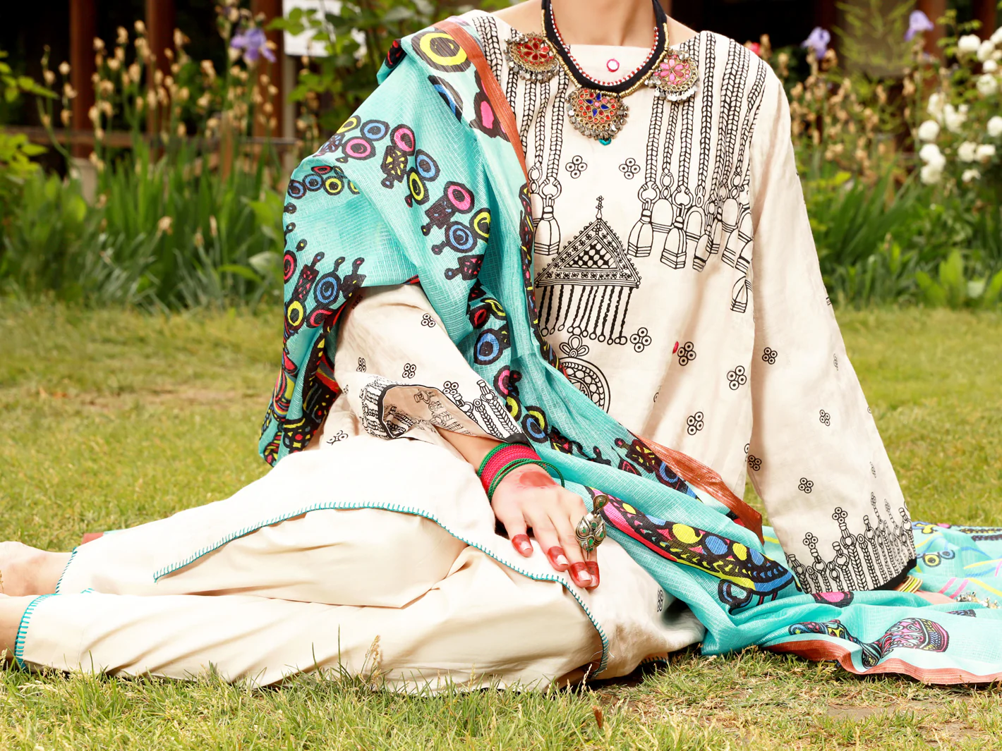 Beige Jacquard 3 Piece Unstitched - ALP-3PS-1381 - Image 5