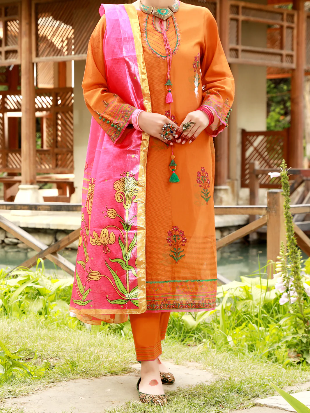 Mustard Lawn 3 Piece Stitched - ALP-3PS-1382