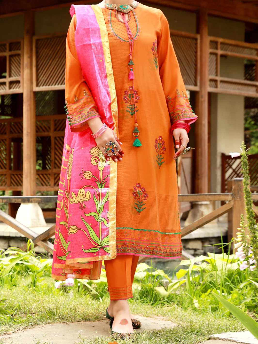 Mustard Lawn 3 Piece Stitched - ALP-3PS-1382 - Image 3