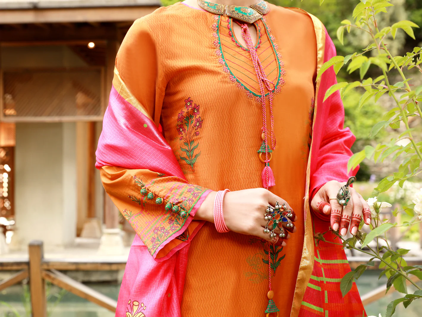 Mustard Lawn 3 Piece Stitched - ALP-3PS-1382 - Image 4