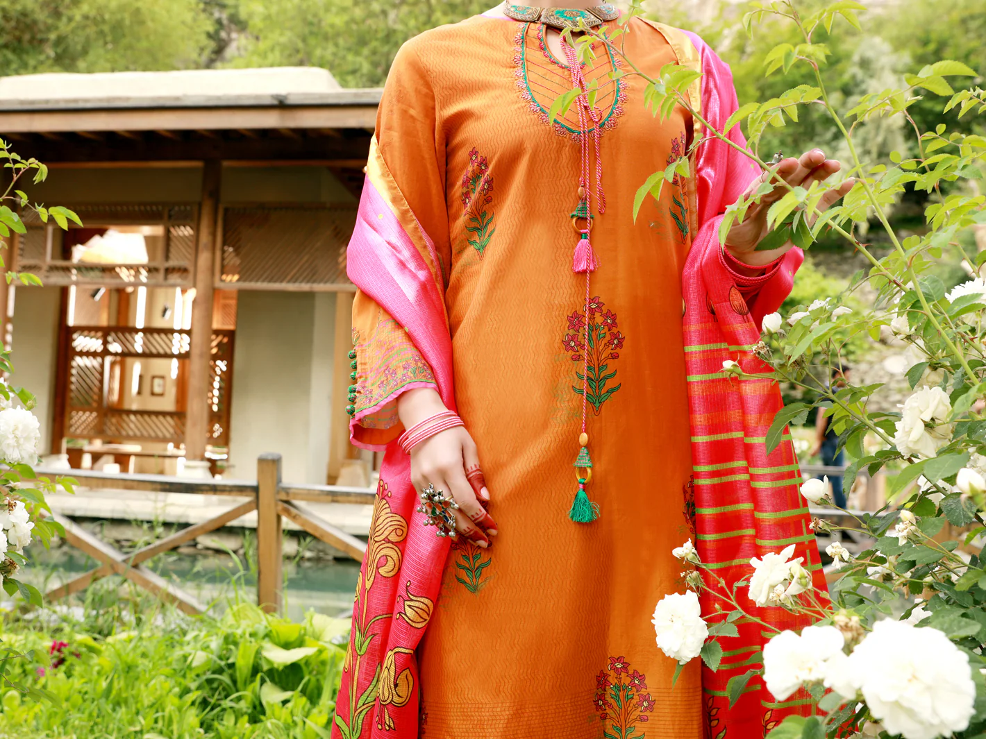 Mustard Lawn 3 Piece Stitched - ALP-3PS-1382 - Image 5