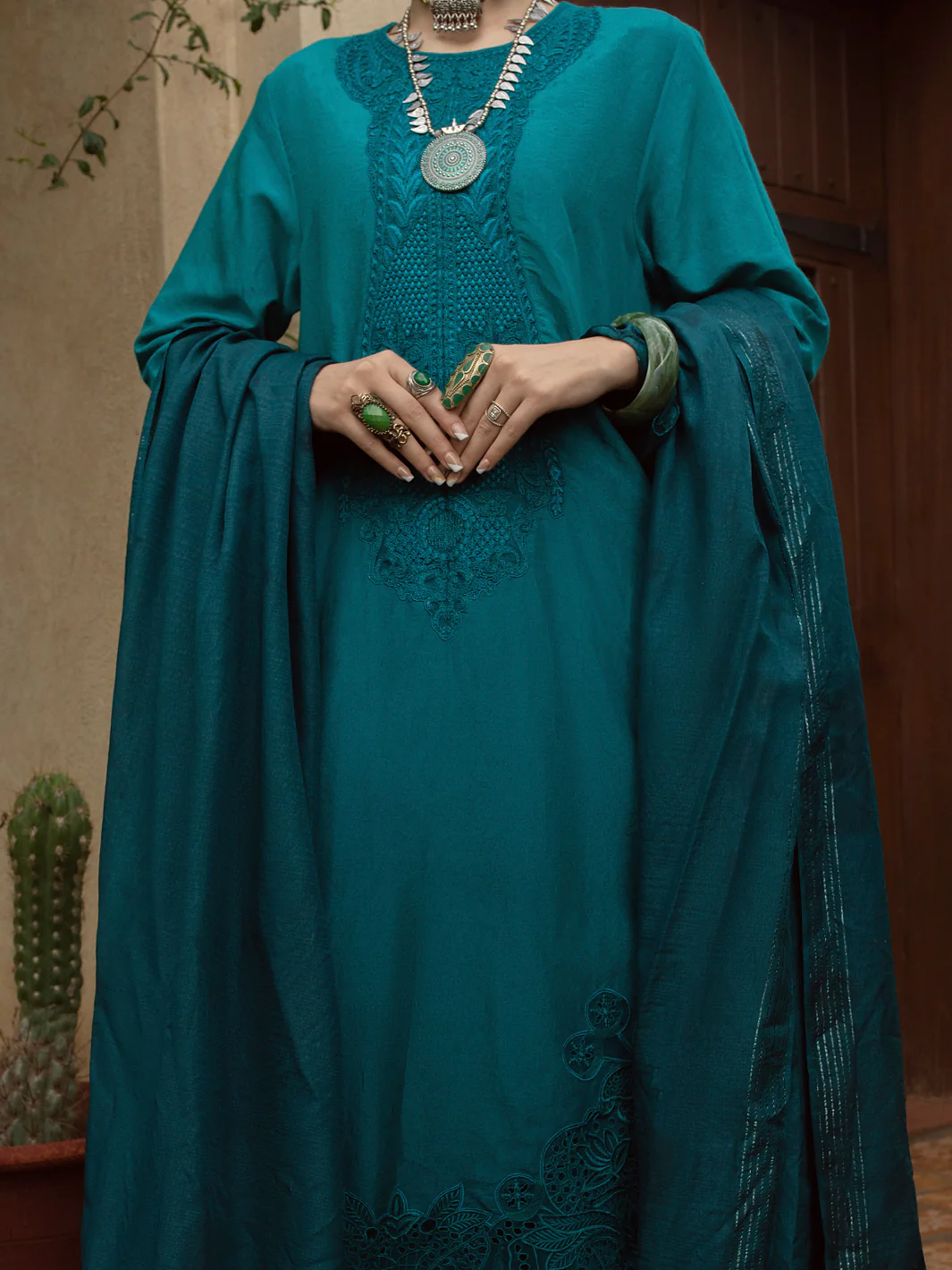 Turquoise 3 Piece Unstitched - ALP-3PS-1398 - Image 3