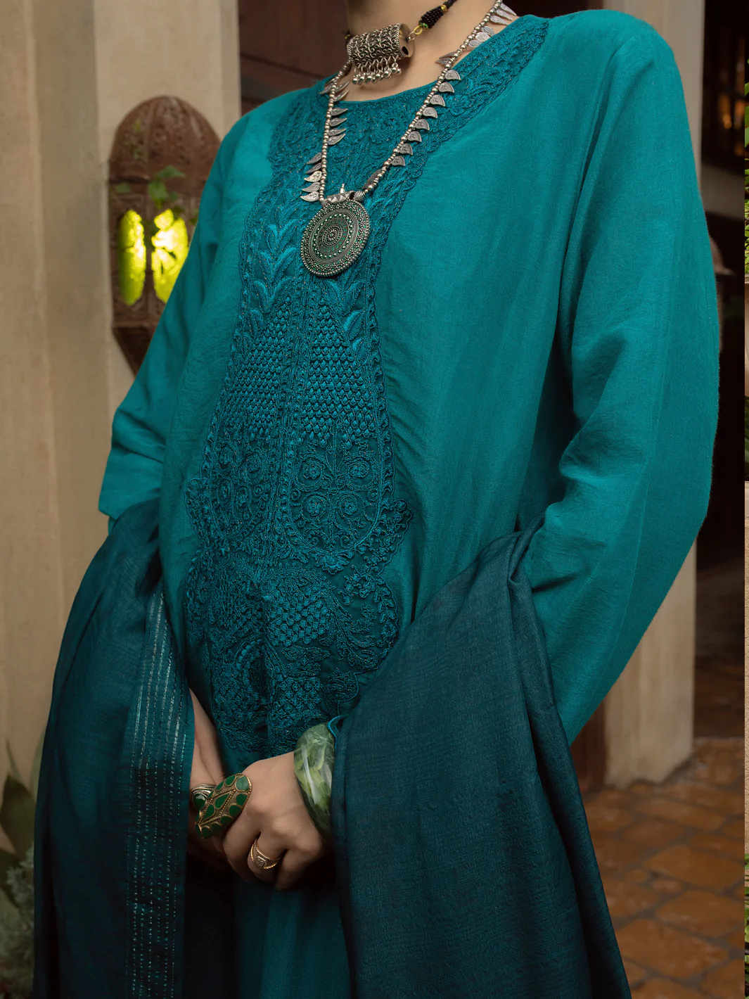 Turquoise 3 Piece Stitched - ALP-3PS-1398 - Image 6