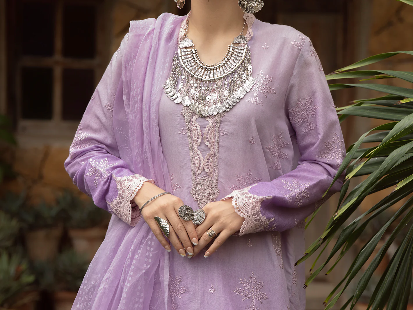 Light Purple 3 Piece Unstitched - ALP-3PS-1400 - Image 3