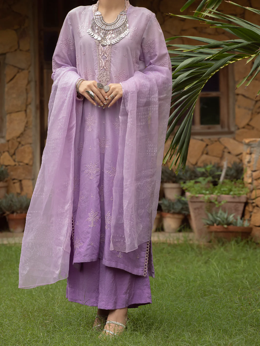 Light Purple 3 Piece Unstitched - ALP-3PS-1400 - Image 4