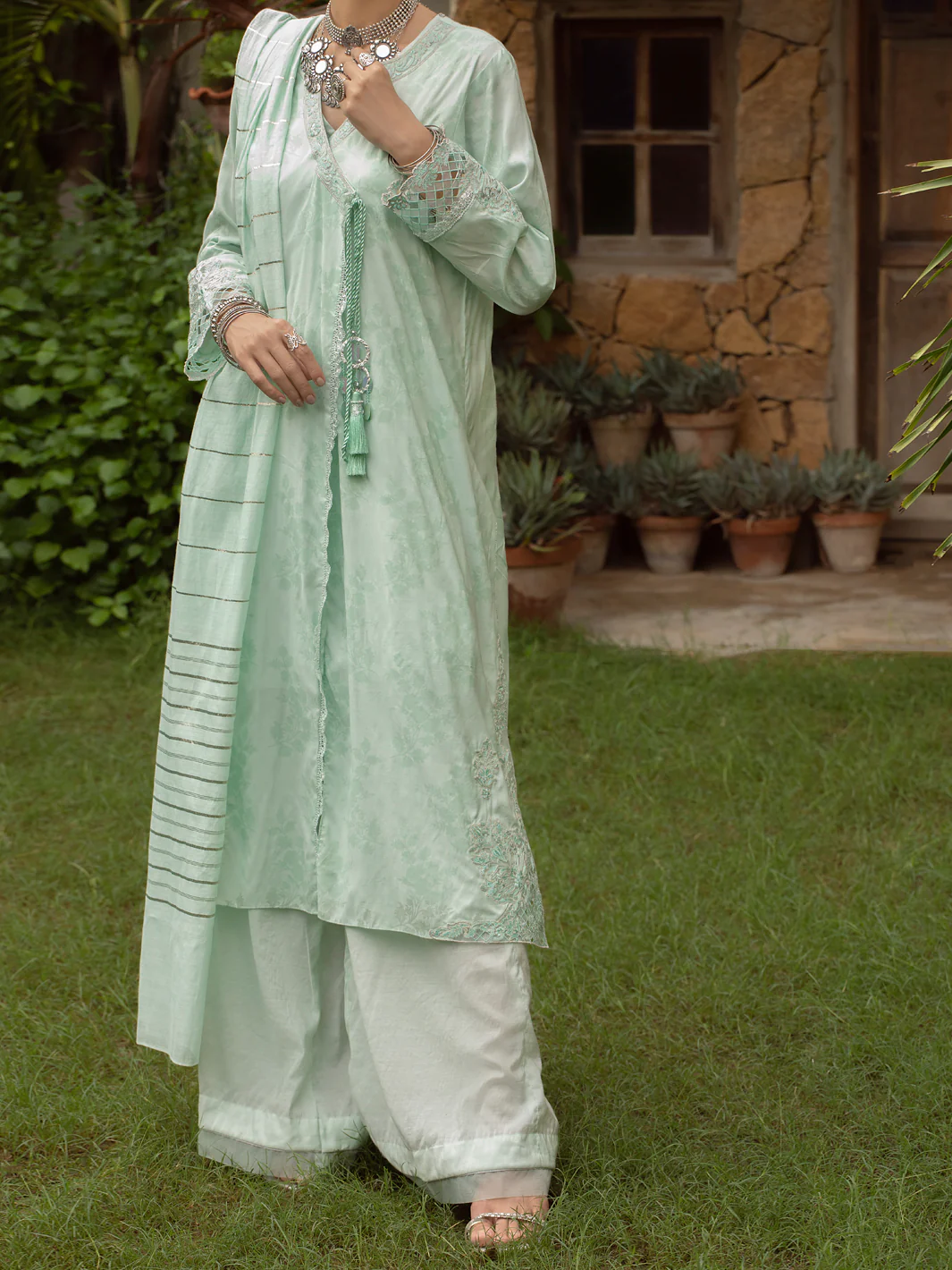 Mint Green 3Pc Stitched - ALP-3PS-1401 - Image 4