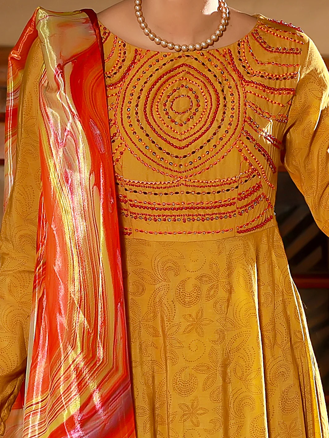 Mustard 3 Piece Unstitched - ALP-3PS-1403 - Image 4