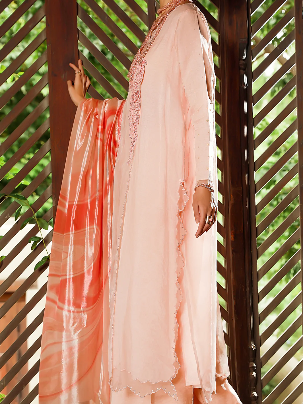 Peach 3 Piece Unstitched - ALP-3PS-1408 - Image 3