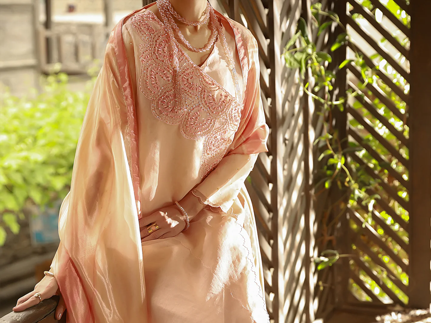 Peach 3 Piece Unstitched - ALP-3PS-1408 - Image 5