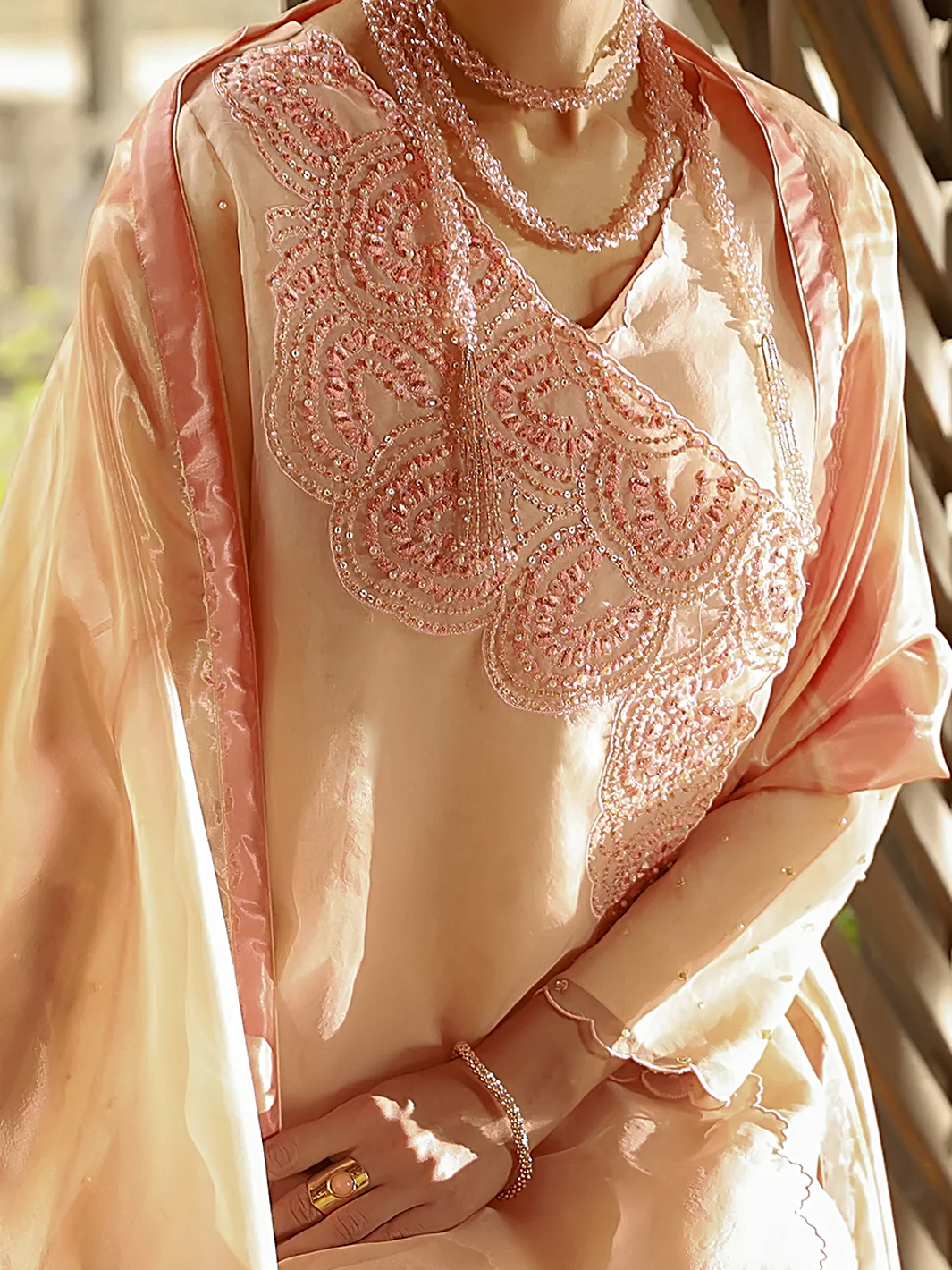 Peach 3 Piece Stitched - ALP-3PS-1408 - Image 3