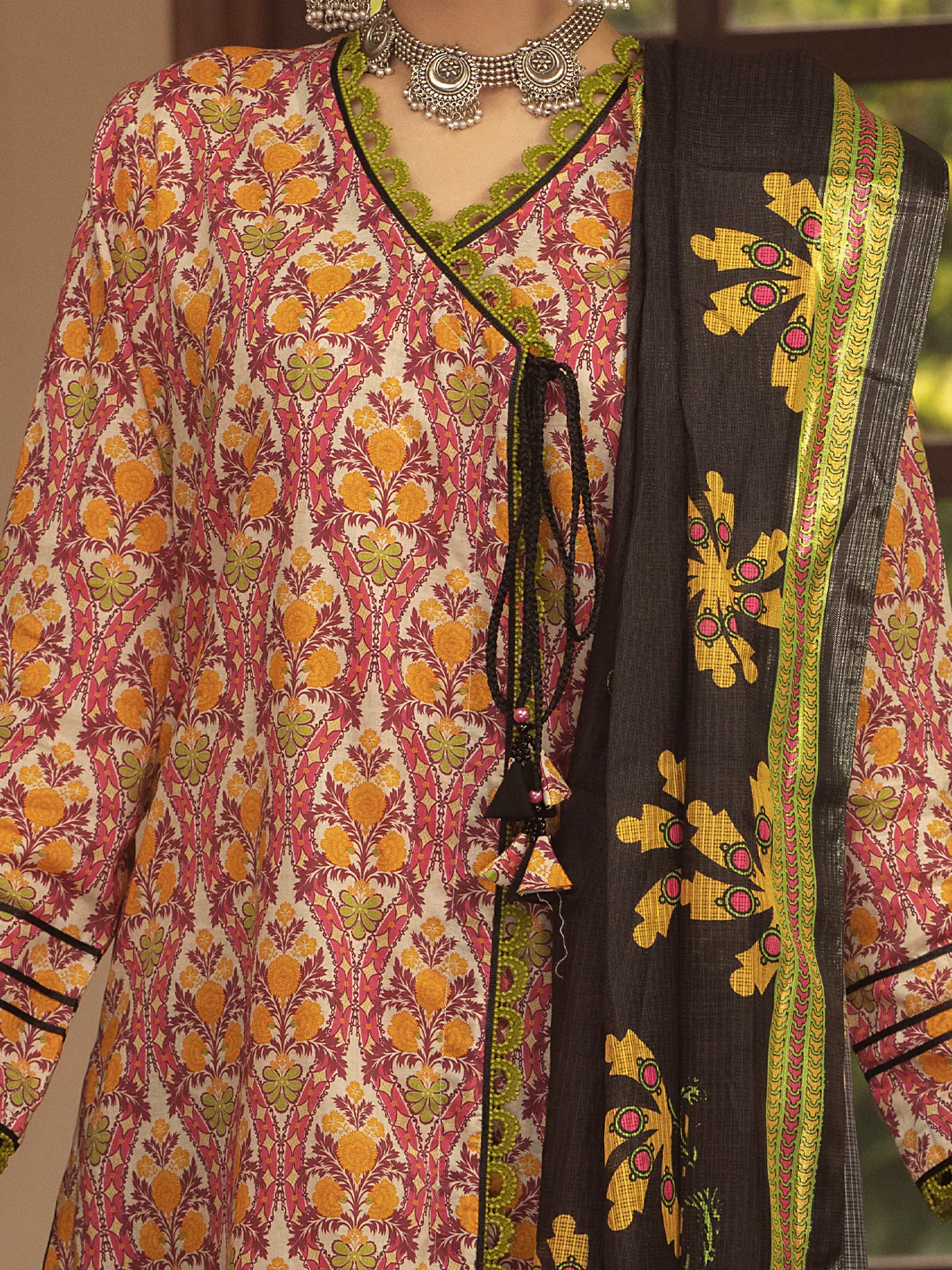 Multicolor Lawn 3 Piece Unstitched - ALP-3PS-1423 - Image 3