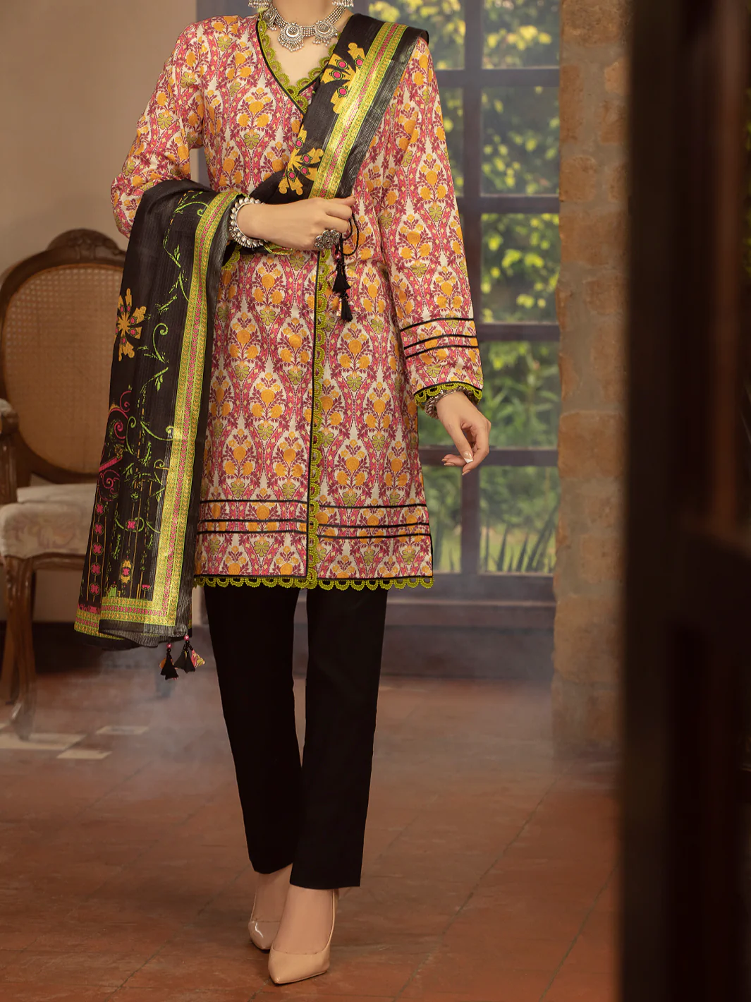 Multicolor Lawn 3 Piece Stitched - ALP-3PS-1423