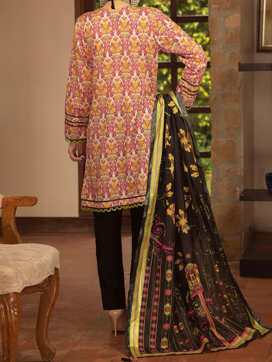Multicolor Lawn 3 Piece Stitched - ALP-3PS-1423 - Image 2