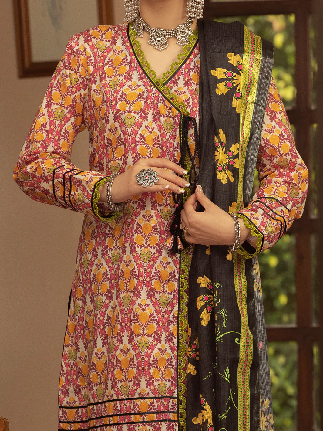 Multicolor Lawn 3 Piece Stitched - ALP-3PS-1423 - Image 5