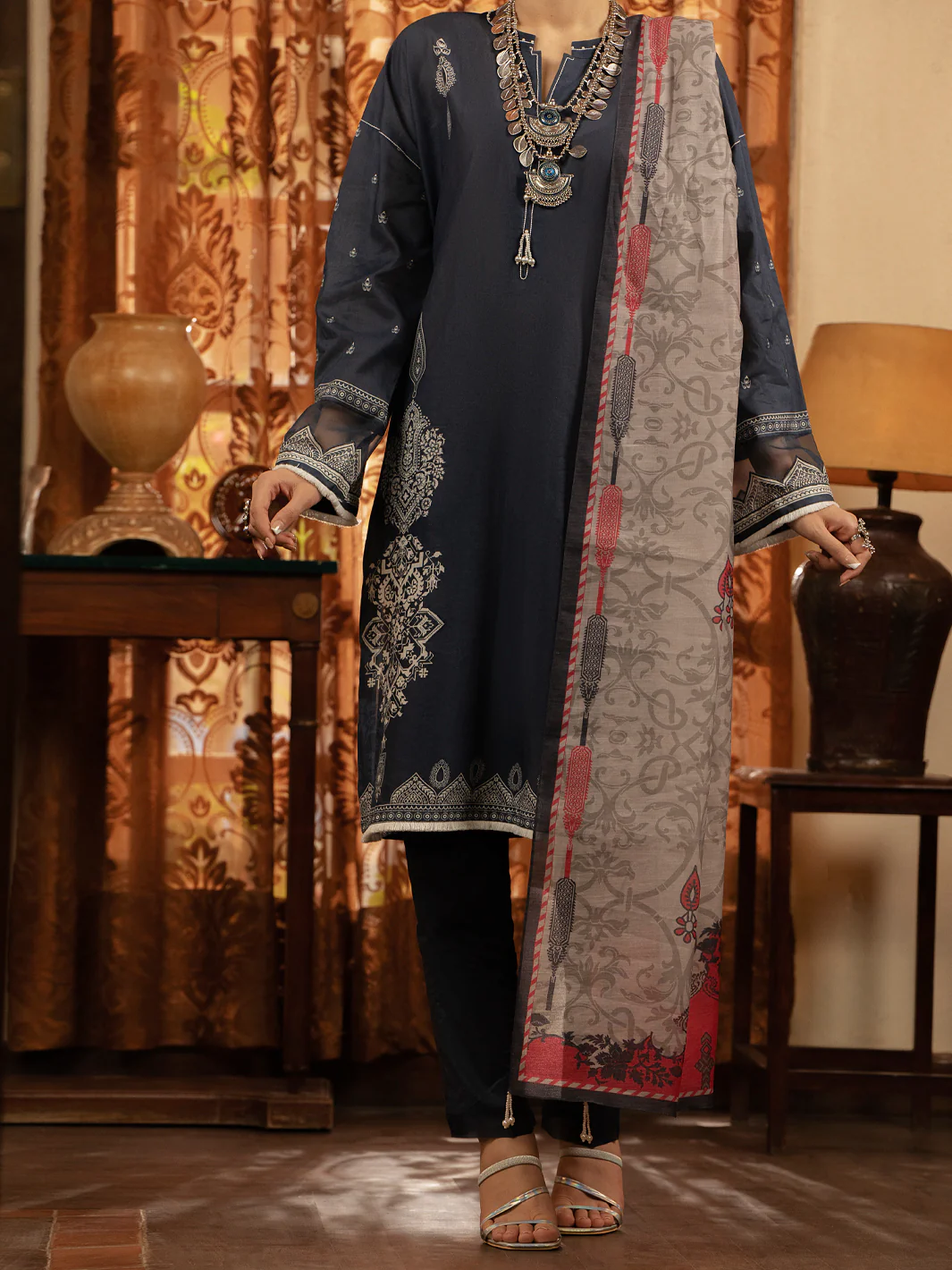 Blue Cambric 3 Piece Stitched - ALP-3PS-1425 - Image 6