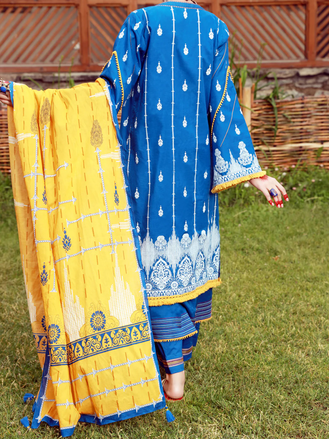 Blue Lawn 3 Piece Unstitched - ALP-3PS-1476 - Image 2