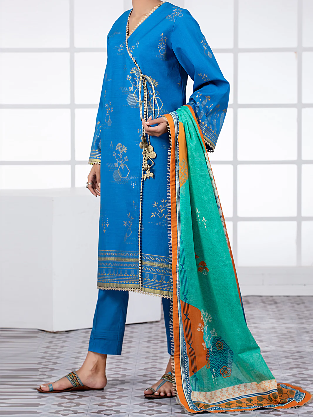Blue Lawn 3 Piece Unstitched - ALP-3PS-1491 - Image 4