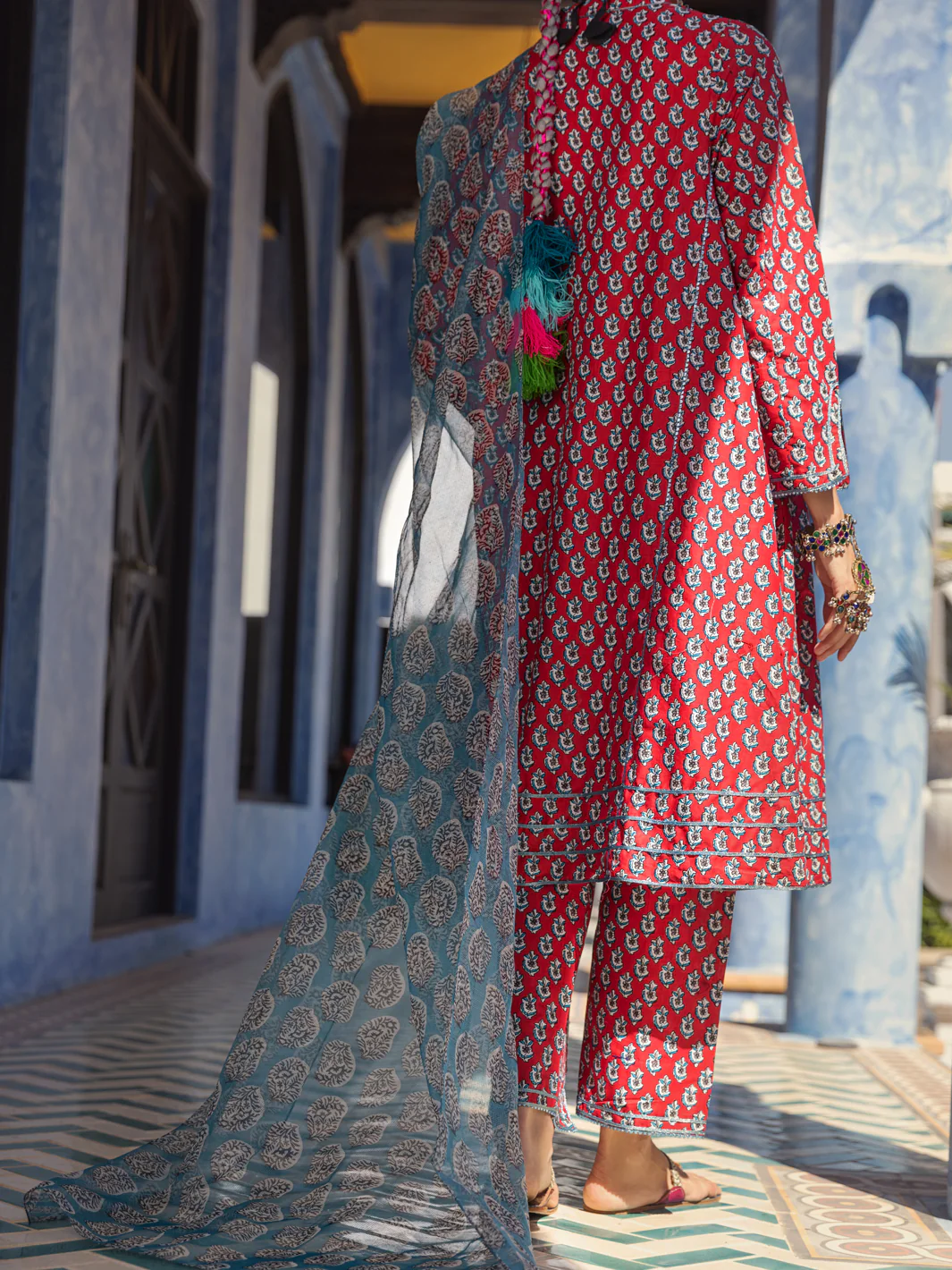 Maroon Lawn 3 Piece Stitched - ALP-3PS-1499 - Image 2