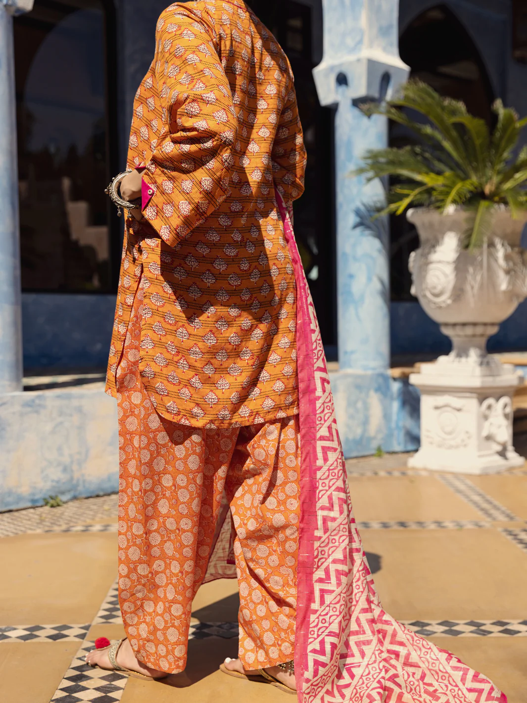 Orange Dobby 3 Piece Stitched - ALP-3PS-1504 - Image 2