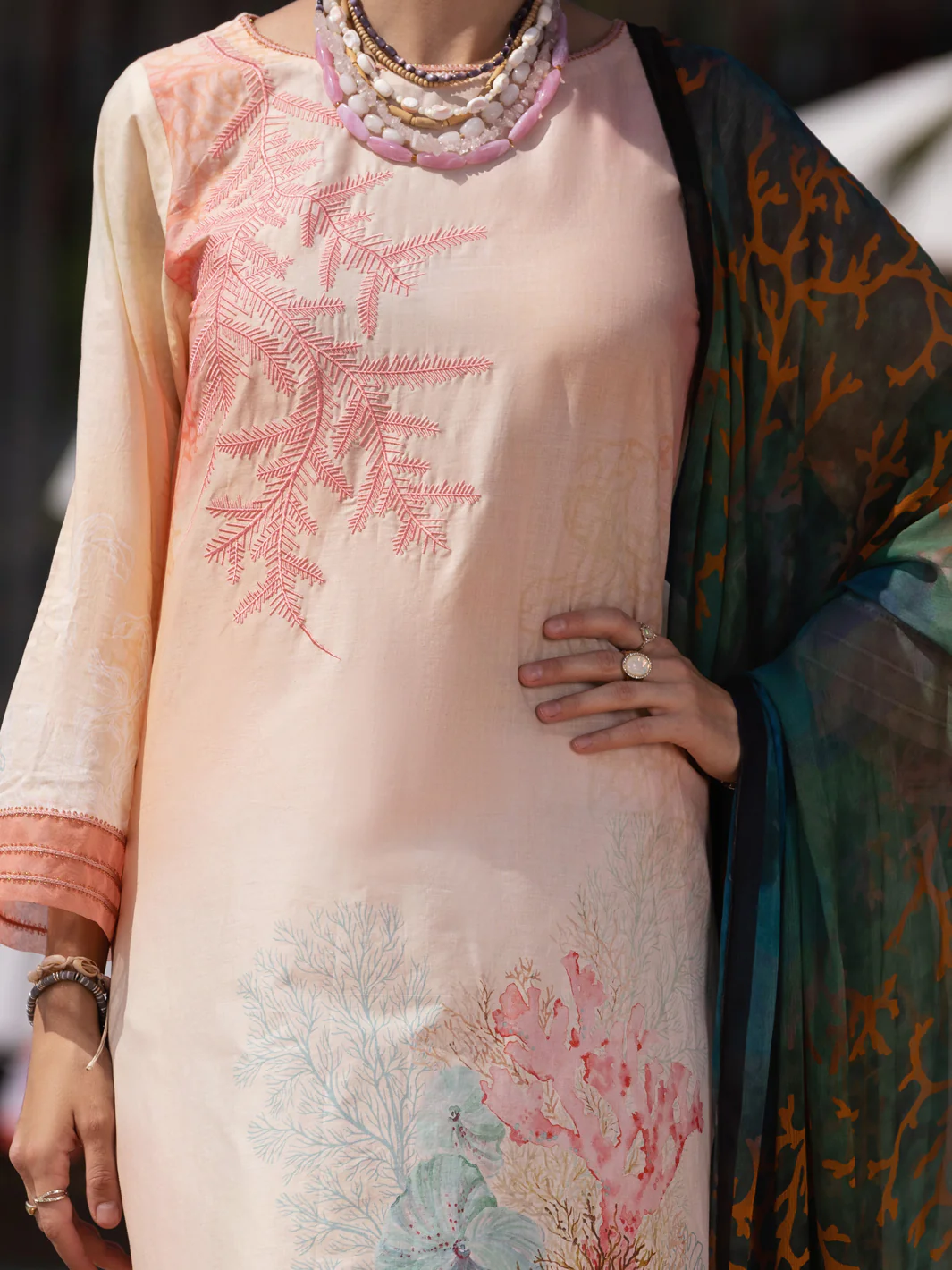 Light Pink Lawn 3 Piece Unstitched - ALP-3PS-1516 - Image 3