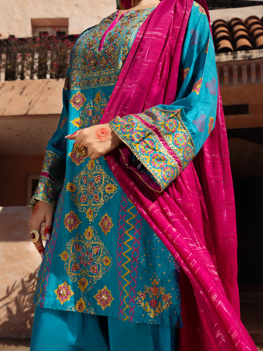 Ferozi Silk 3 Piece Unstitched - ALP-3PS-1524 - Image 3
