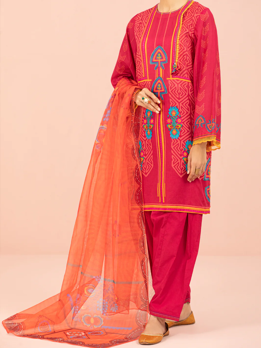Fuchsia Lawn 3 Piece Unstitched - ALP-3PS-1542