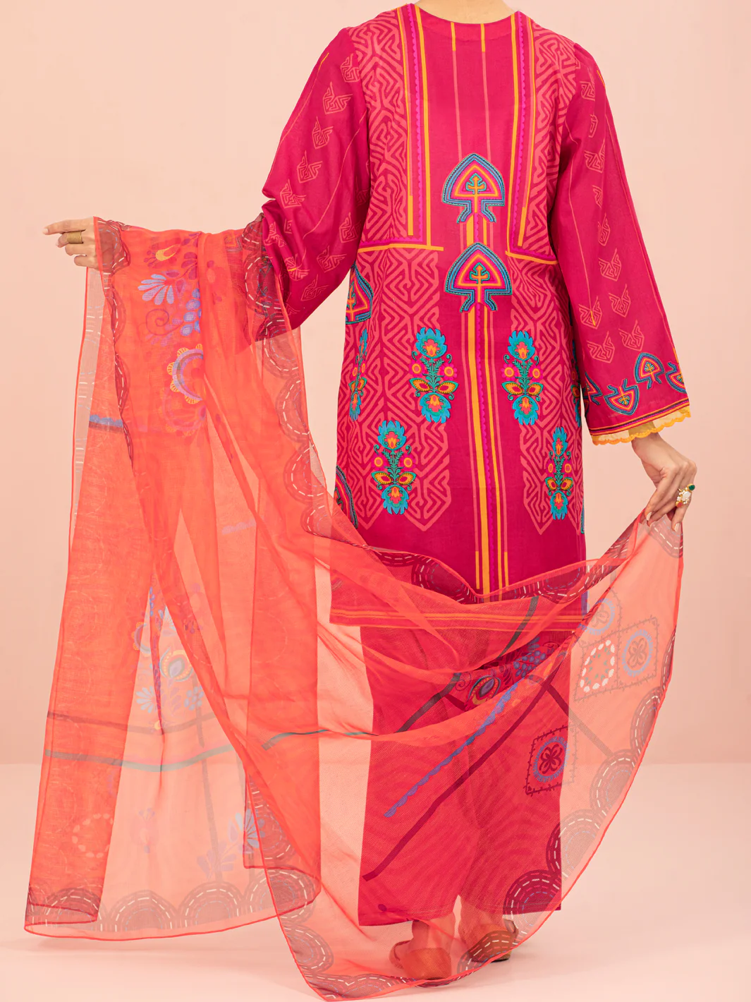 Fuchsia Lawn 3 Piece Unstitched - ALP-3PS-1542 - Image 2