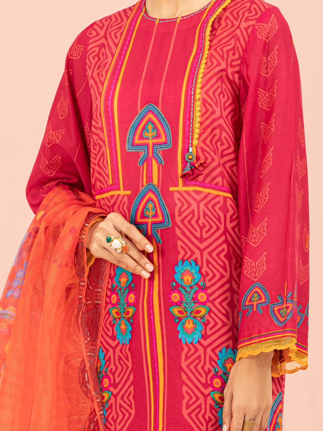 Fuchsia Lawn 3 Piece Unstitched - ALP-3PS-1542 - Image 3