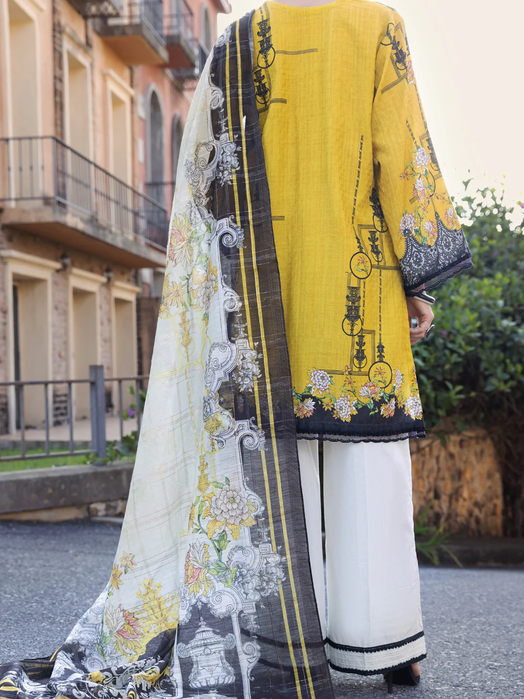 Beige Jacquard 3 Piece Unstitched - ALP-3PS-1575 - Image 2