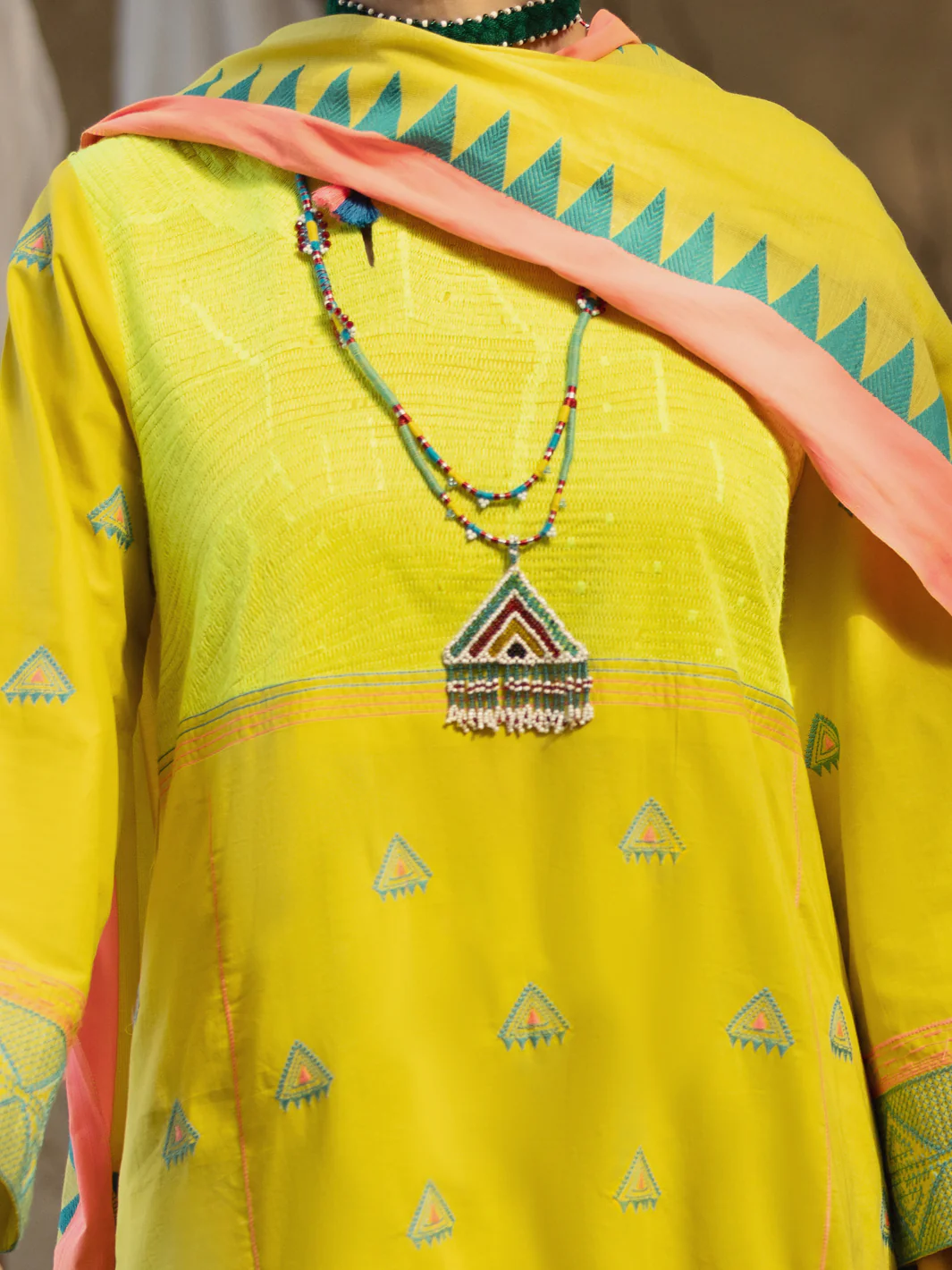 Lime Green Lawn 3 Piece Stitched - ALP-3PS-1580 - Image 5