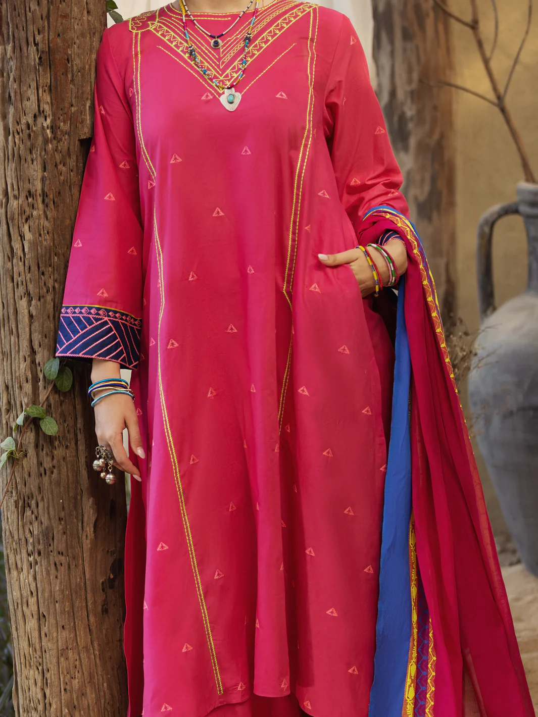 Pink Lawn 3 Piece Stitched - ALP-3PS-1583 - Image 3