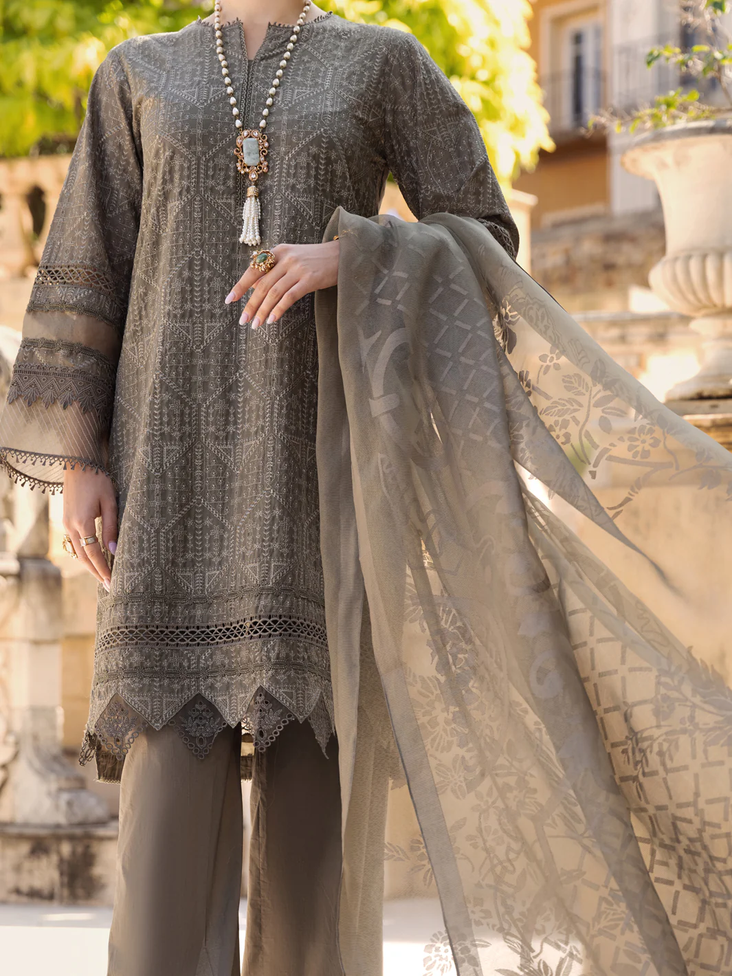 Mehndi Lawn 3 Piece Unstitched - ALP-3PS-1590 - Image 4