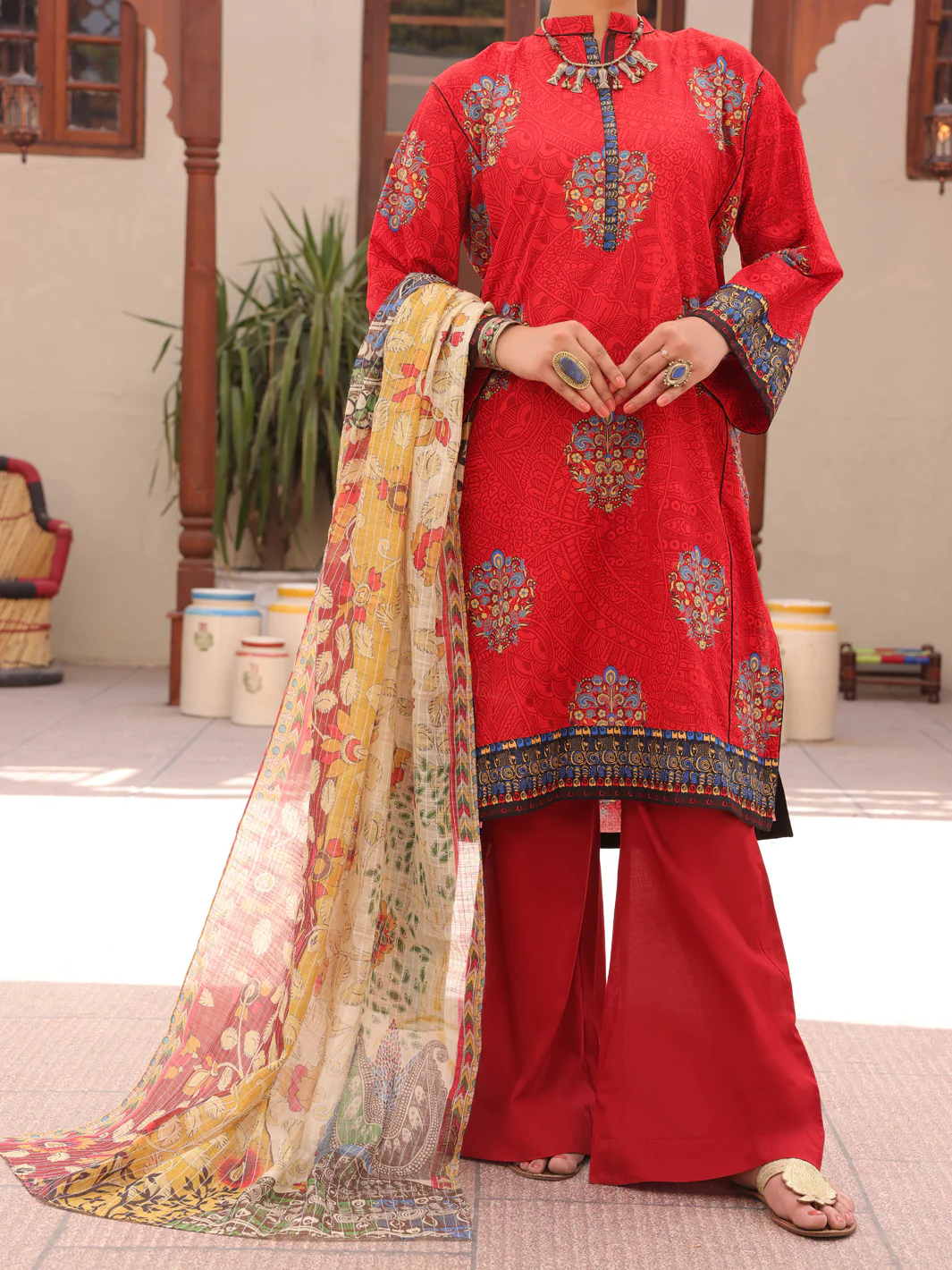 RedLawn 3 Piece Unstitched - ALP-3PS-1606