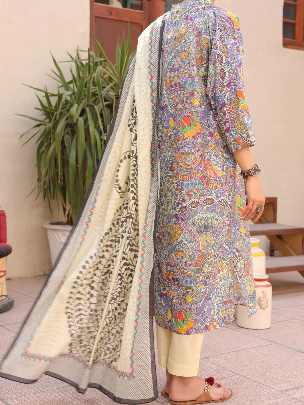 Multicolor Lawn 3 Piece Stitched - ALP-3PS-1609 - Image 2