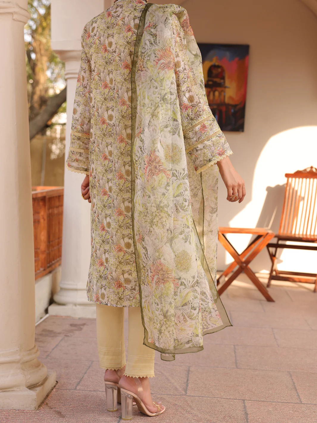 Beige Poly Slub 3 Piece Unstitched - ALP-3PS-1612 - Image 2