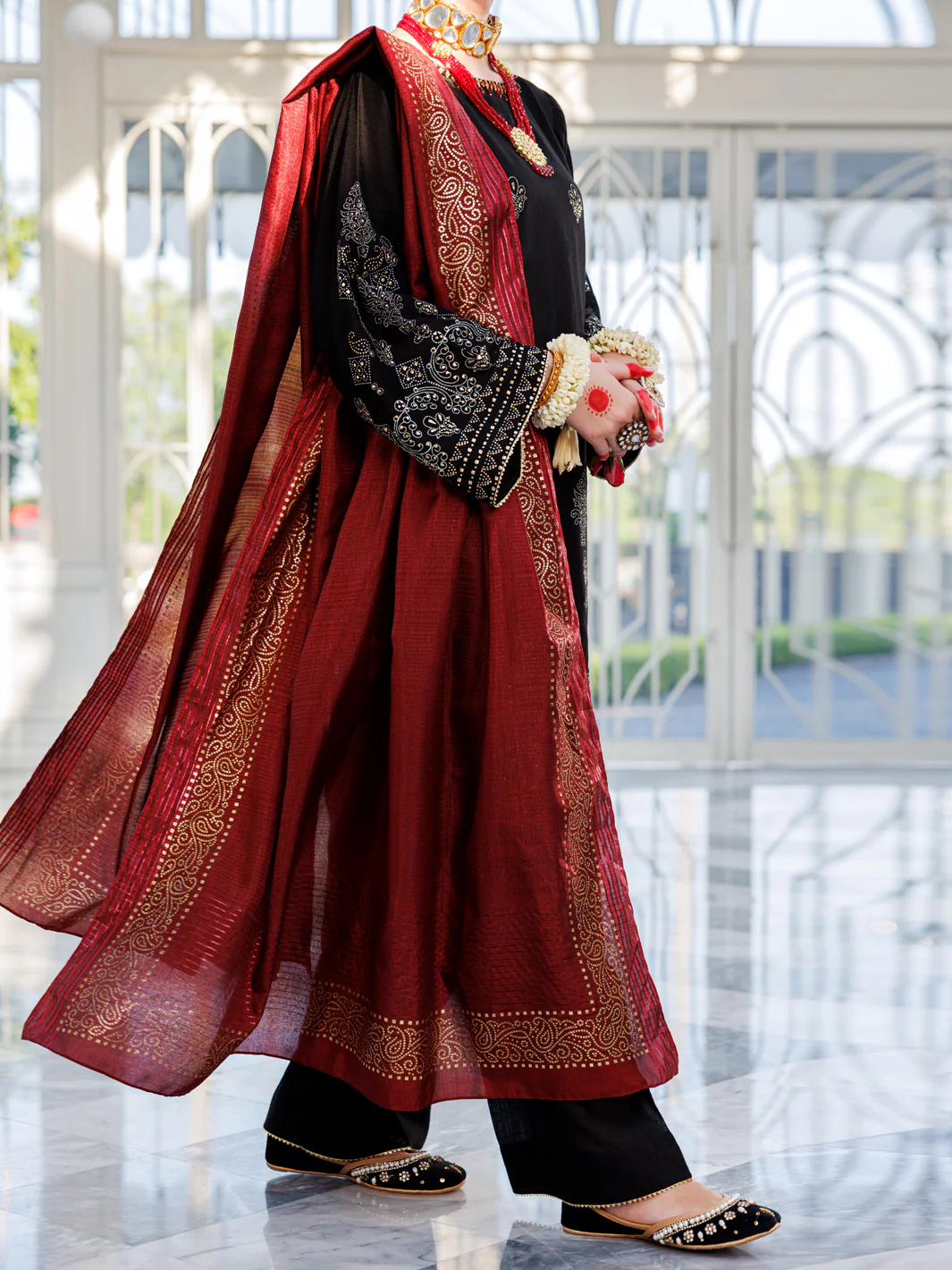 Black Poly-Cotton 3Pc Stitched - ALP-3PS-1620