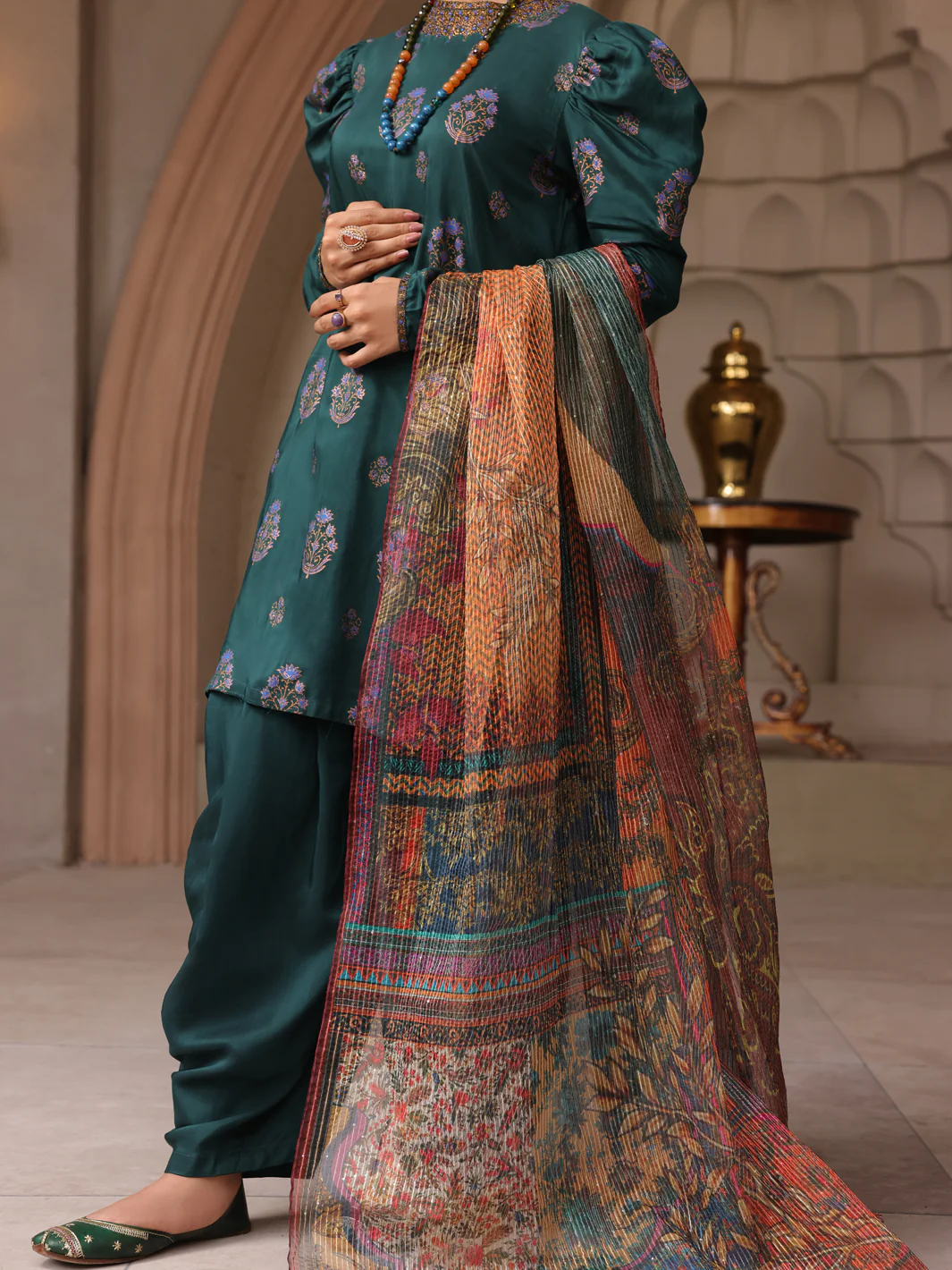 Green Viscose 3 Piece Stitched - ALP-3PS-1646 - Image 2