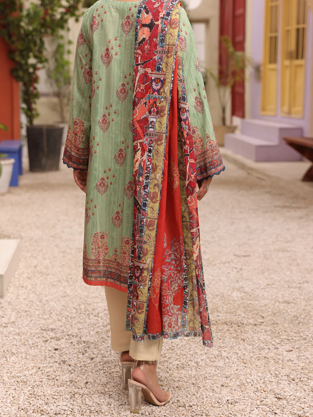 Pista Green Lawn 3 Piece Unstitched - ALP-3PS-1676 - Image 2