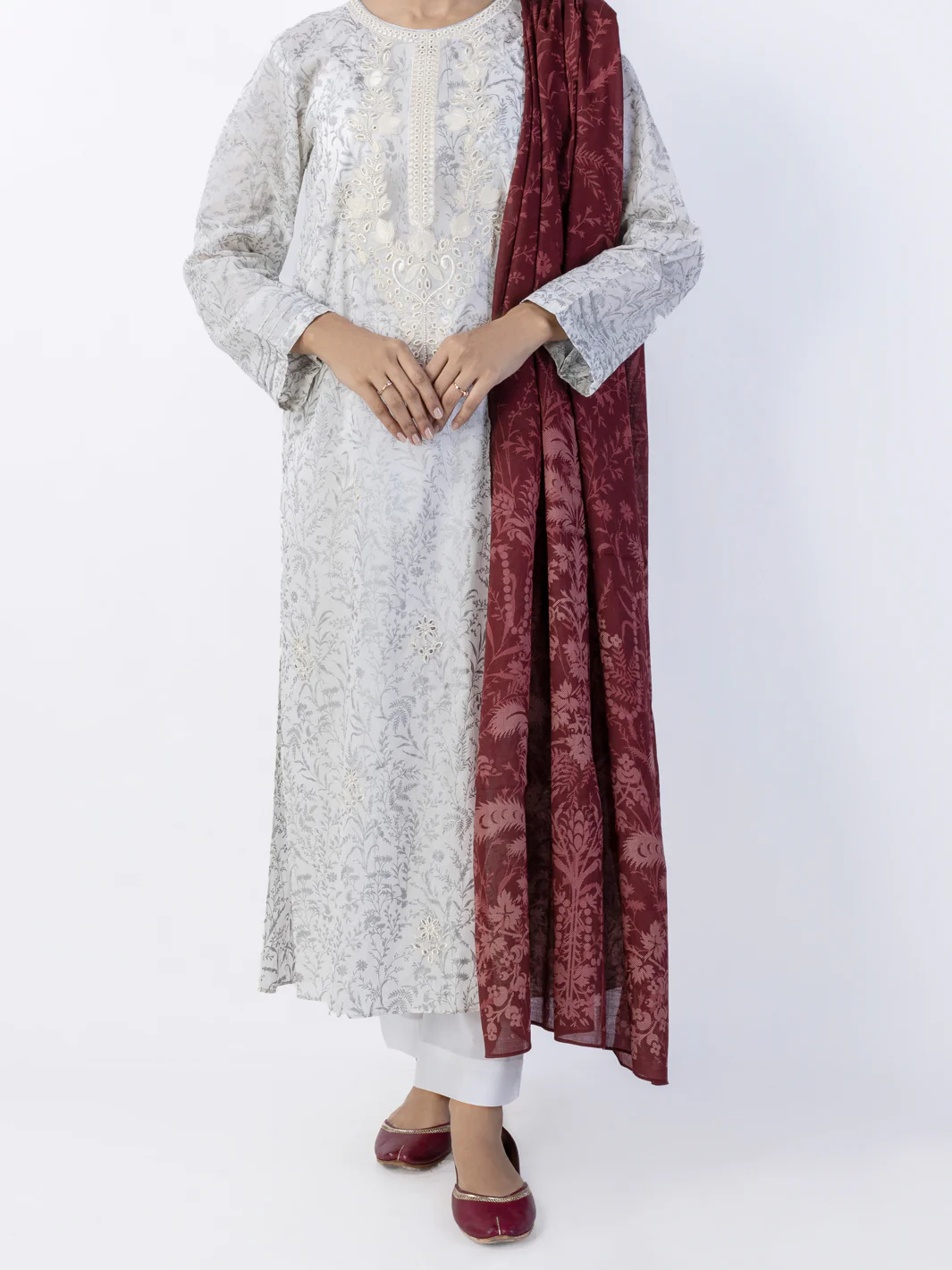 Silver Lawn 3Pc Unstitched - ALP-3PS-1718 - Image 2