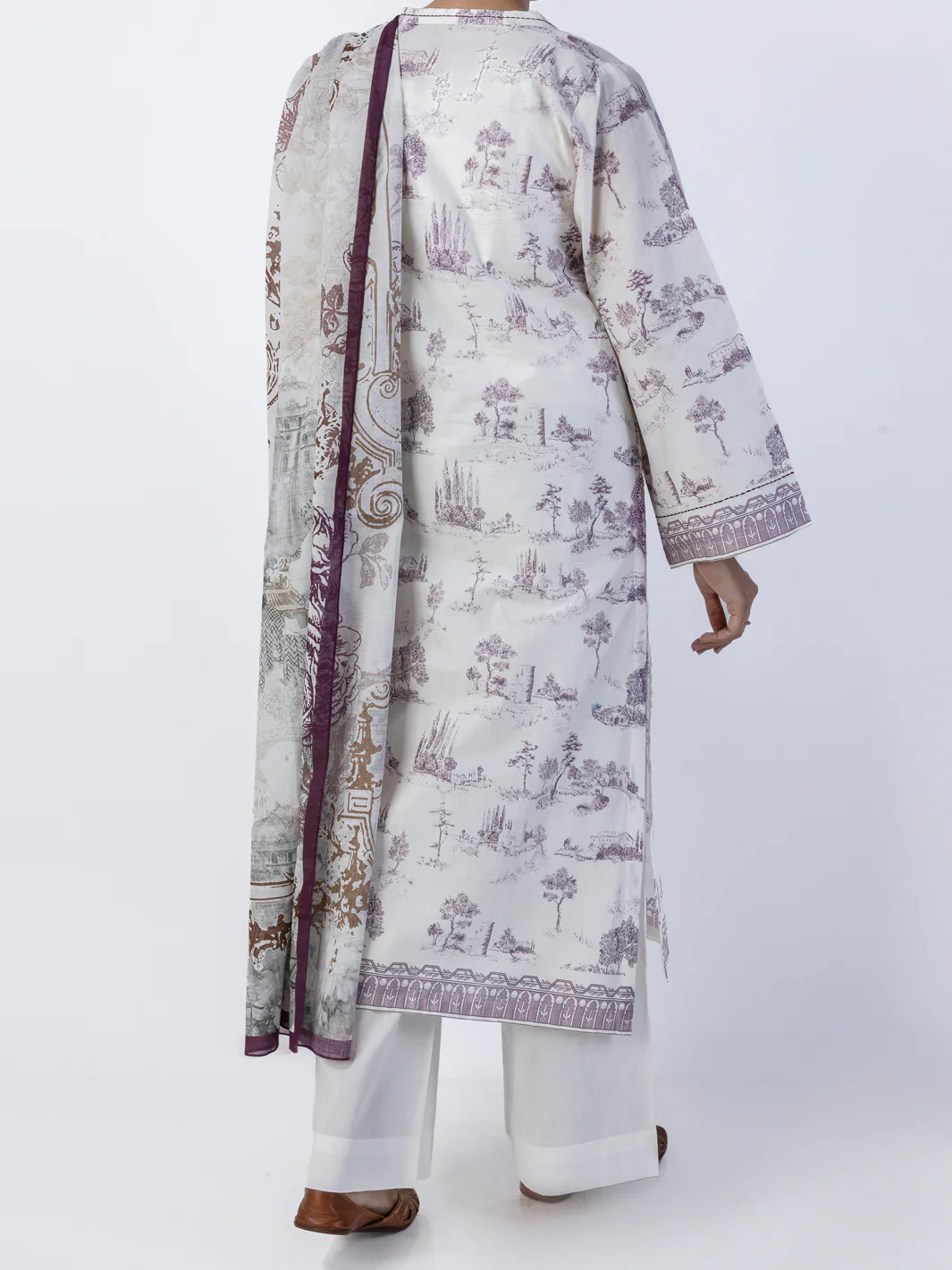 Ivory Lawn 3 Piece Stitched - ALP-3PS-1722 - Image 2